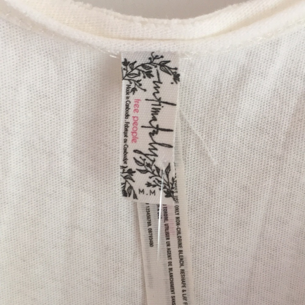 NWT Free People Sydney Tank Bodysuit White ivory - Picture 9 of 12